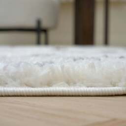 Rackhams Moodi Shaggy Grey/Purple Plumetis Rug - Ø 120 cm - thumbnail 6