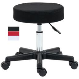 Rackhams Hydraulic Swivel Salon Spa Stool Height Adjustable Facial Massage Tattoo with 3 Changeable Seat Covers, Black - thumbnail 1