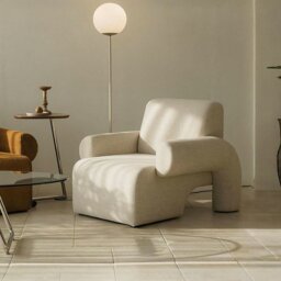 Rackhams Giacinta 7-Shape Linen Armchair, Single Sofa - Others (Corduroy) - thumbnail 1