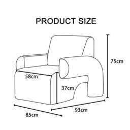 Rackhams Giacinta 7-Shape Linen Armchair, Single Sofa - Others (Corduroy) - thumbnail 6