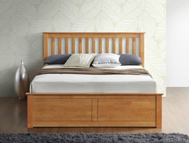 Rackhams Malmo Oak Wooden Ottoman Bed - King Size - image 1