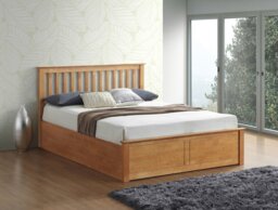 Rackhams Malmo Oak Wooden Ottoman Bed - King Size - thumbnail 3
