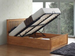 Rackhams Malmo Oak Wooden Ottoman Bed - King Size - thumbnail 2