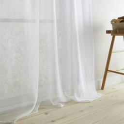 "Rackhams Izmir White Tab Top Voile - White - 55x72"" - Voile Panel" - thumbnail 4