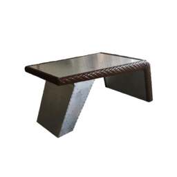 Rackhams Timothy Oulton Aviator Aviation Desk, Office Desk, Aluminium - M Size / With Leather - thumbnail 4