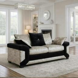 Rackhams Vegas Living Room Furniture Range - Swivel Chair - Black & Silver - thumbnail 2