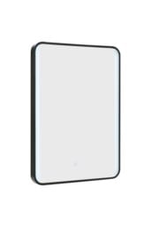 Rackhams Retangular LED Light Bathroom Vanity Mirror with Metal Frame - Black - thumbnail 4