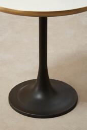 Rackhams Corra White Marble Side Table With Column Base - thumbnail 5