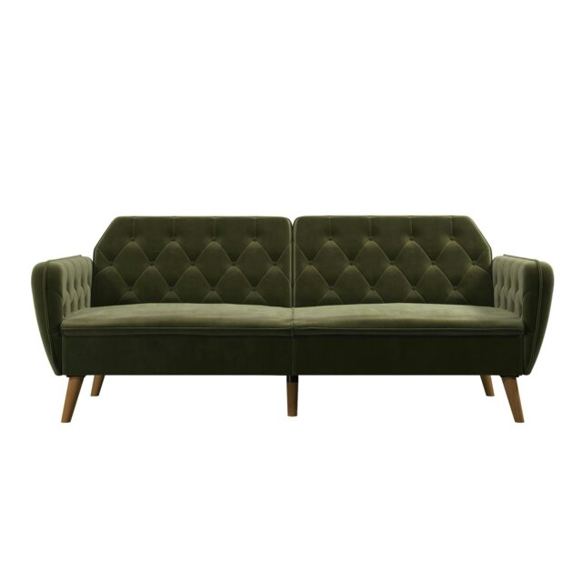 Rackhams Tallulah Sofa Bed with Memory Foam in Velvet Green - Green - image 1