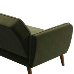Rackhams Tallulah Sofa Bed with Memory Foam in Velvet Green - Green - thumbnail 3