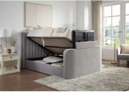 Rackhams Luxury  pannel TV Bed - Charcoal Coniston - thumbnail 2