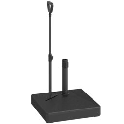 Rackhams Garden Parasol Base Parasol Stand, Sand/Water Filled, Black - Black - HDPE - 60L x 60W x 100H cm - thumbnail 2