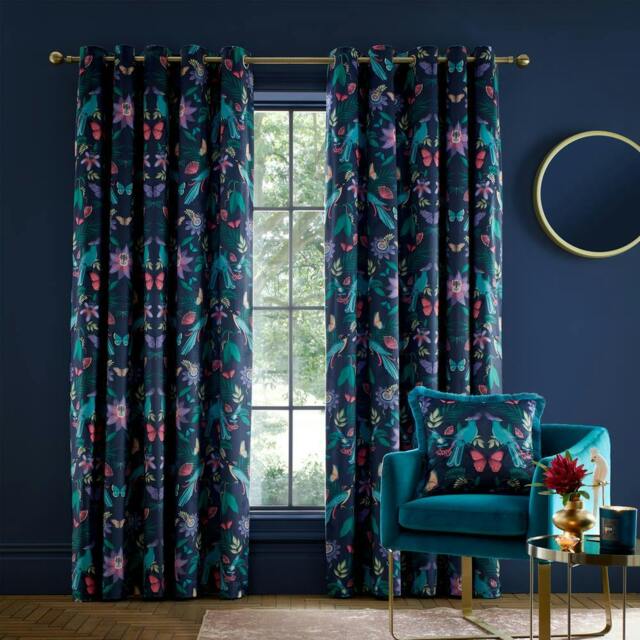 "Rackhams Mya Navy Blue Eyelet Curtains - 90"" x 90"""