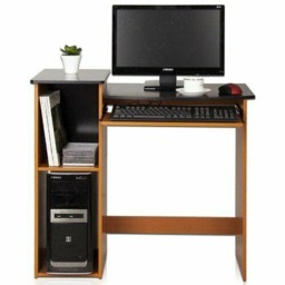 Rackhams BK Econ Multipurpose Computer Writing Desk, Light Cherry/Black - Modern Desk Designed for Contemporary Interiors - 99914R1LC - thumbnail 3