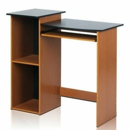 Rackhams BK Econ Multipurpose Computer Writing Desk, Light Cherry/Black - Modern Desk Designed for Contemporary Interiors - 99914R1LC - thumbnail 2