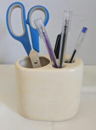 Rackhams Toothbrush / pen & scissor holder - Teal block - thumbnail 3