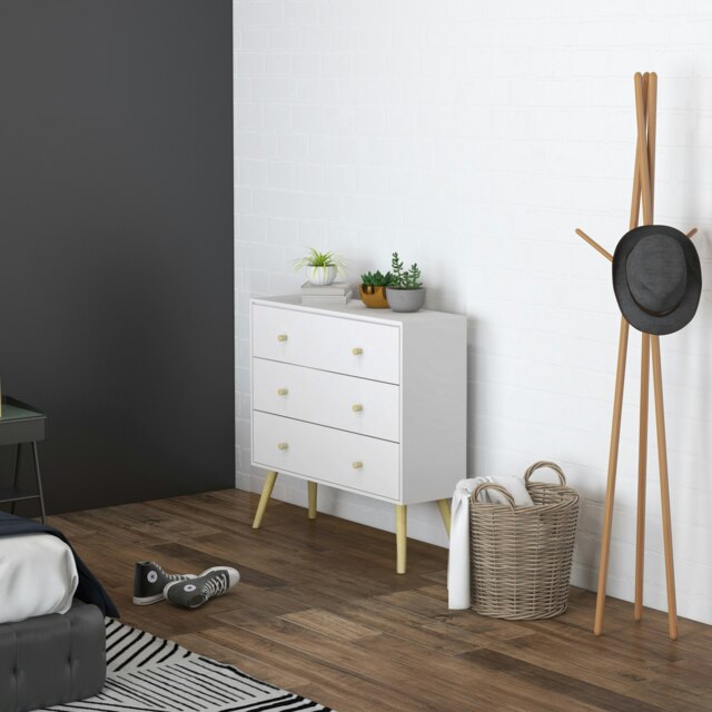 Rackhams Chest of Drawers, 3 Drawer Unit Storage Cabinet Bedroom Living Room - image 1