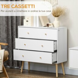 Rackhams Chest of Drawers, 3 Drawer Unit Storage Cabinet Bedroom Living Room - thumbnail 5