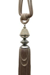 Rackhams Diamante Rope Tassel Curtain Tie Back - Cream - thumbnail 5