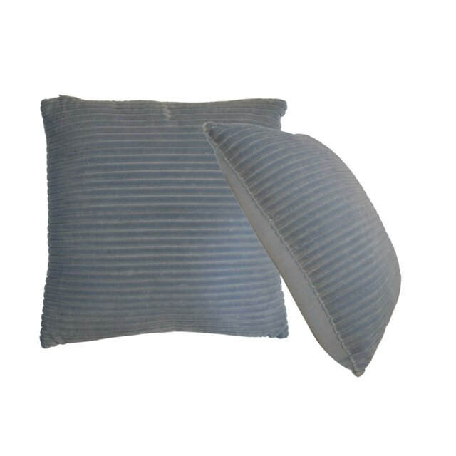 Rackhams Ribbed Grey Cushion Set of 2 - image 1