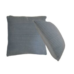 Rackhams Ribbed Grey Cushion Set of 2