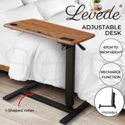 Rackhams Standing Desk Height Adjustable Stand Folding Laptop Table Shelf Electric USB - thumbnail 2