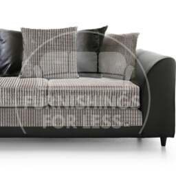Rackhams Luca Mixed Fabric 3 Seater Sofa - Scatter Back - Brown and Beige - thumbnail 4
