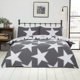 Rackhams Stitched Stars Duvet Cover Set - Navy - King - thumbnail 2