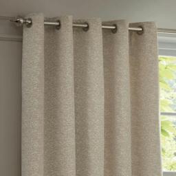 Rackhams New Galaxy Chenille Eyelet Curtains - Ivory - 117cm x 137cm - Ivory - 100% Polyester - thumbnail 3