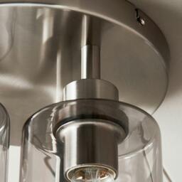 Rackhams Kingsholm 3 Light Satin Nickel Semi Flush Ceiling Light - thumbnail 4