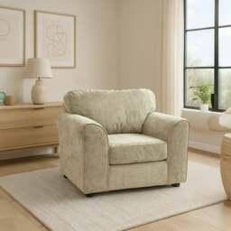 Rackhams Monaco Chenille Fabric Armchair - Blue - thumbnail 4