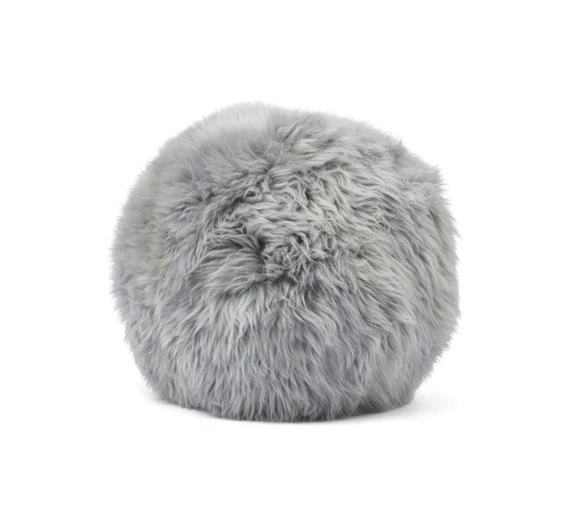 Rackhams Angelite Cushion - D30 cm - D25 - D35 - Long Wool - Light Grey - D25 cm - image 1