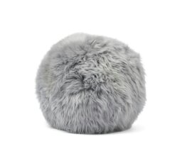 Rackhams Angelite Cushion - D30 cm - D25 - D35 - Long Wool - Light Grey - D25 cm - thumbnail 1