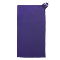 Rackhams Plain Clip Travel Towel - Purple - One Size - Purple - 80% Polyester/20% Polyamide - thumbnail 2