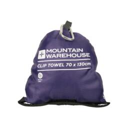 Rackhams Plain Clip Travel Towel - Purple - One Size - Purple - 80% Polyester/20% Polyamide - thumbnail 4