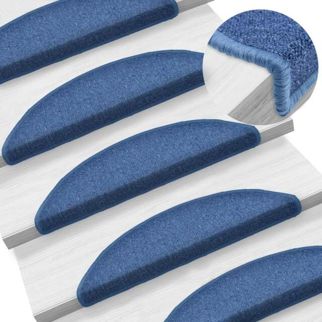 Rackhams Stair Mats 10 pcs 56x17x3 cm Blue