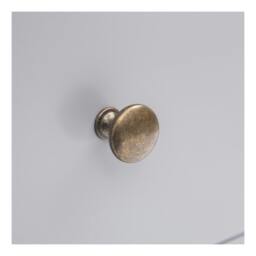 Rackhams Mirano 6 Drawer Chest of Drawers Brass Knob - Grey - thumbnail 6