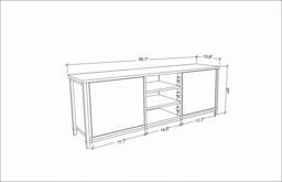 "Rackhams Otis Modern Tv Stand TV Cabinet for TV's up to 63"" - Gold Oak" - thumbnail 6