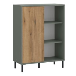 Rackhams Darwin Sideboard 1 Door in Green/Oak - Green - 75 - 1