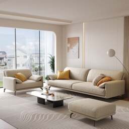 Rackhams Oakley S11 Two Seater Sofa, Linen - Two Seater 240cm - thumbnail 4