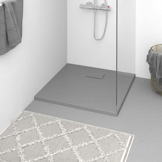 Rackhams Shower Base Tray SMC Grey 90x90 cm