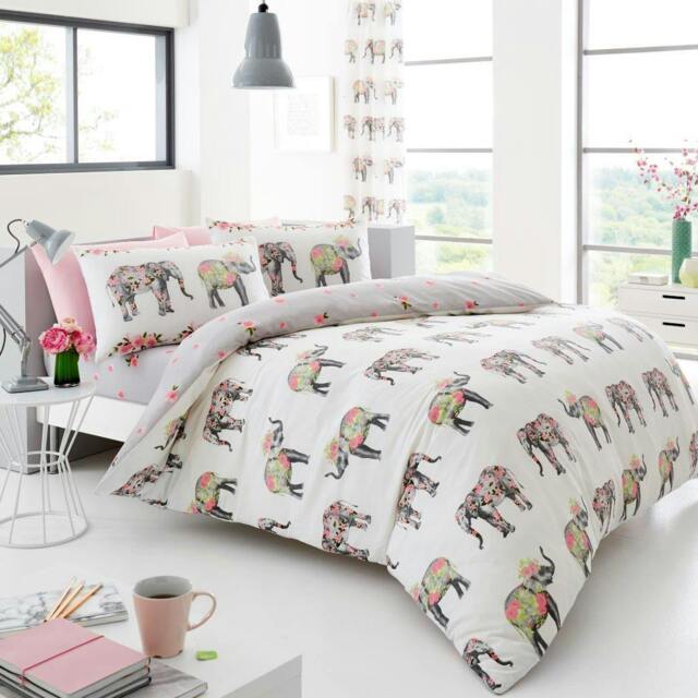 Rackhams Printed Nellie Duvet Cover and Pillowcase Set - Multi - Double (200cm x 200cm)