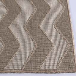 Rackhams Chevron Beige Jute Looking Washable Rug - 120X170 cm - thumbnail 4