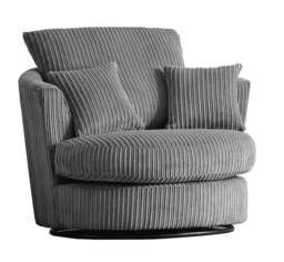 Rackhams Luxor / Ferguson / Delta Cord Swivel Chair - Pink - thumbnail 3