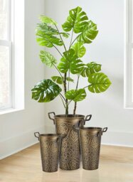 Rackhams Gold Vase - 40 cm (H) x 29 cm (W) x 22 cm (D) - thumbnail 3