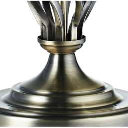 Rackhams Traditional Brushed Antique Brass Table Lamp Base with Twist Metal Stem Design - thumbnail 3