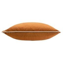 Rackhams Meridian Velvet Cushion Cover - Ginger/Ecru - 45cm x 45cm - Ginger/Ecru - 100% Polyester - thumbnail 3