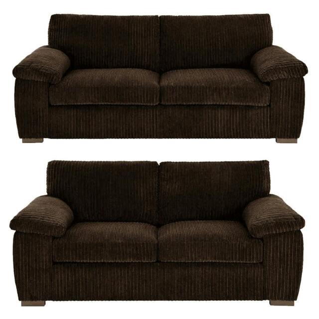 Rackhams Amalfi Sofa Range - Cocoa Bean Brown - 3 plus 2 - image 1