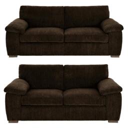 Rackhams Amalfi Sofa Range - Cocoa Bean Brown - 3 plus 2 - thumbnail 1
