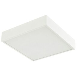 Rackhams Modern 25w Bright LED Flush Square Ceiling Light in Mat White with Opal Diffuser - thumbnail 2